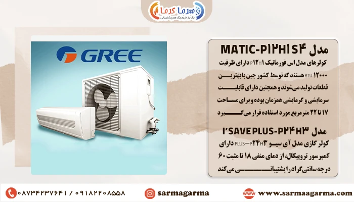 کولر گازی Gree مدل S4 MATIC-P12H1