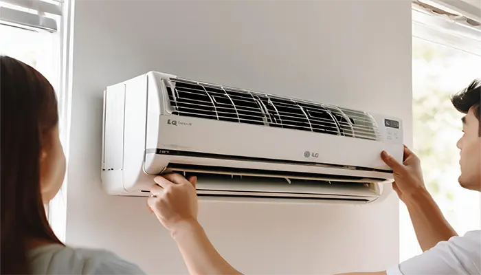 آموزش مراحل نصب کولر گازی ایستاده ال جی