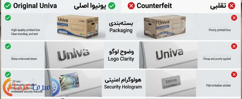 تشخیص کولرگازی اصل از تقلبی