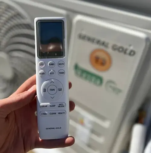 تصویر واقعی از کنترل کولرگازی جنرال گلد 24000
