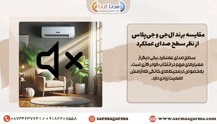 مقایسه برند الجی و جیپلاس از نظر سطح صدای عملکرد