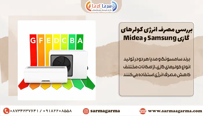 بررسی مصرف انرژی کولرهای گازی Samsung و Midea