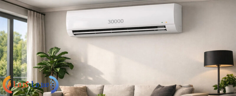 راهنمای اندازه و ابعاد پنل کولر گازی 30000 BTU