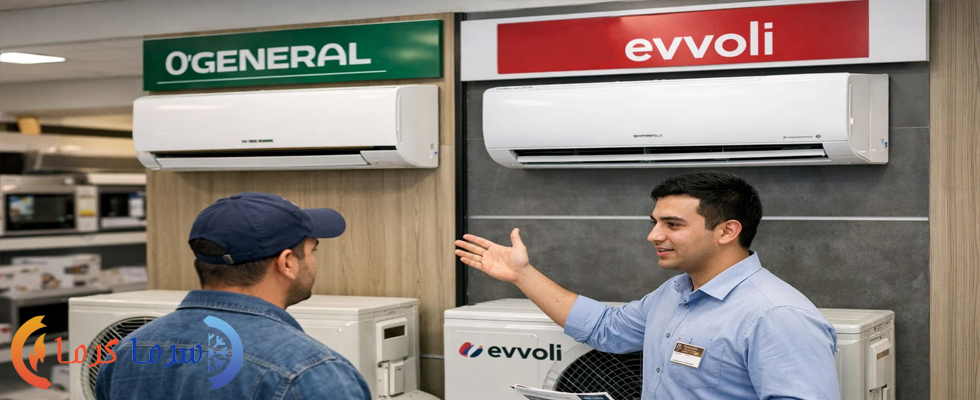 مقایسه کلی و جامع کولر گازی OGeneral با Evvoli