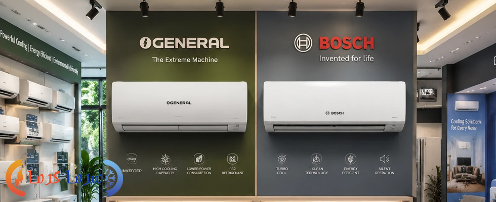 تفاوت‌ های قیمت کولرهای گازی OGeneral با Bosch