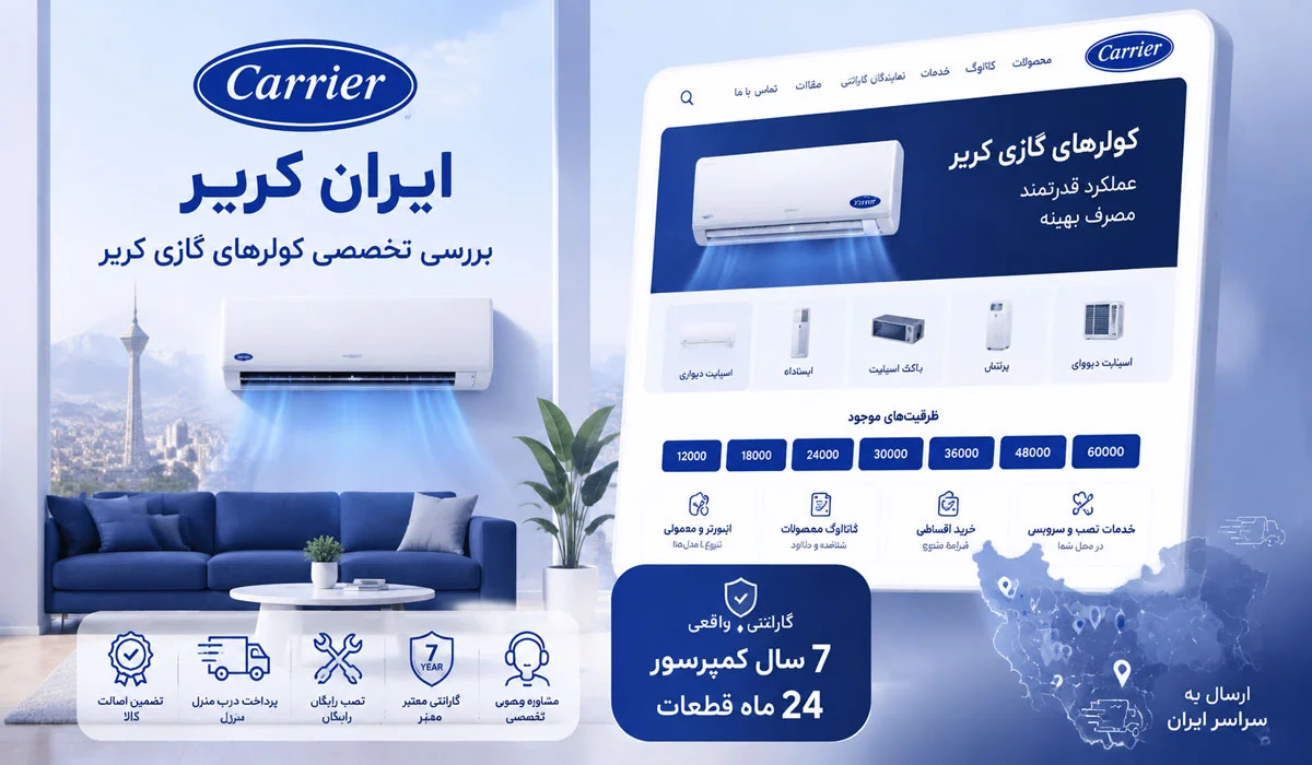 سایت ایران کریر؛ مناسب برای بررسی تخصصی کولرهای گازی کریر